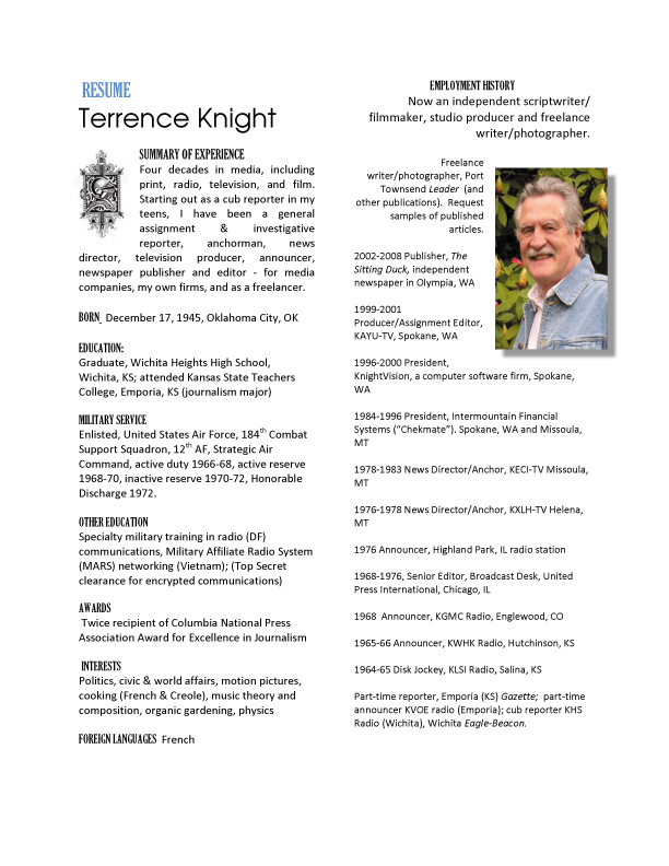 View resume of Terrence Knight